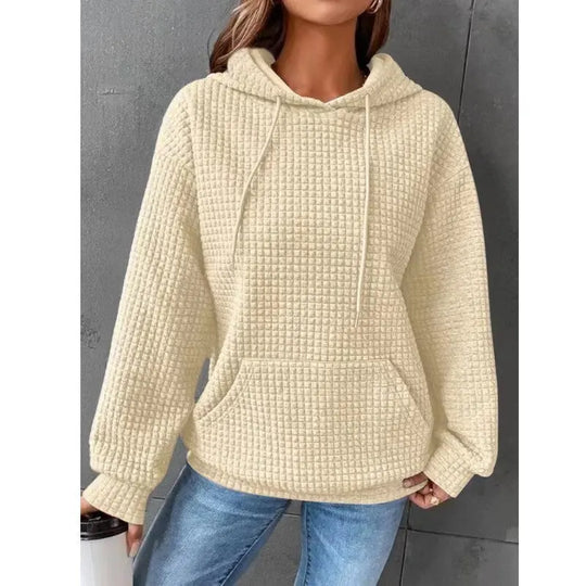 Women's Loose Casual Solid Color Long-sleeved Sweater Beauty hair & fashionfj