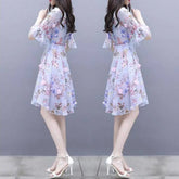 Summer Fairy Skirt, Summer Thin, Printed Chiffon Skirt, Waist, Super Fairy, Gentle Wind Beauty hair & fashionfj