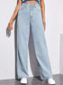 Washed Fashion Straight Jeans Women&