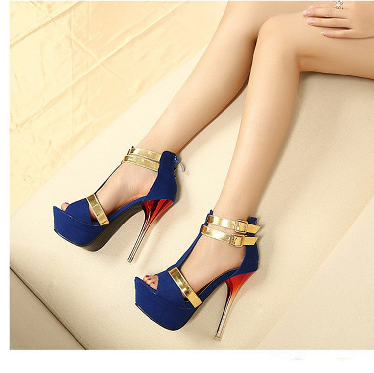 Women's platform high heel sandals Beauty hair & fashionfj