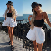 Shirt Elastic Sports Shorts Two-piece Set Beauty hair & fashionfj