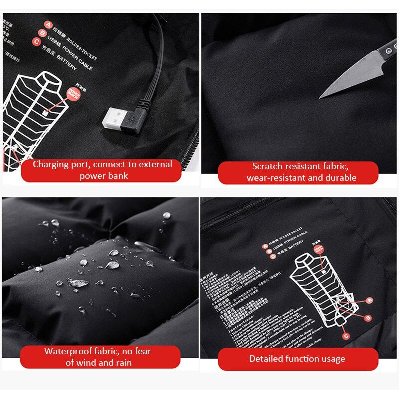Winter graphene heating jacket Beauty hair & fashionfj