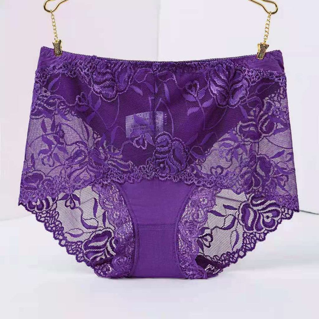Mid-high-waist Lace Panties For Ladies Sexy Beauty hair & fashionfj