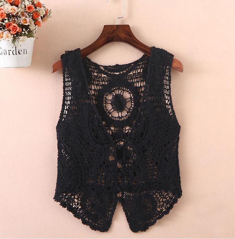 Ladies Summer Hollow Lace Thin Vest Beauty hair & fashionfj