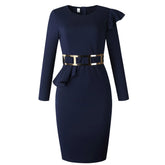 Wooden ear dress with belt Beauty hair & fashionfj