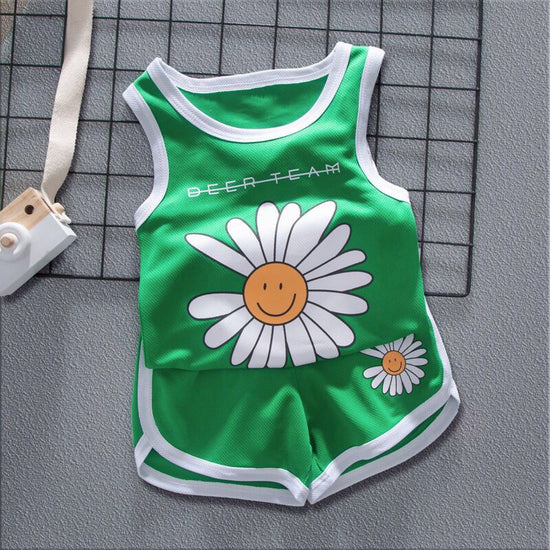 Summer Male Baby Daisy Sports Vest Shorts