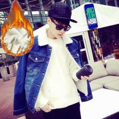 Men's winter denim cotton jacket Beauty hair & fashionfj