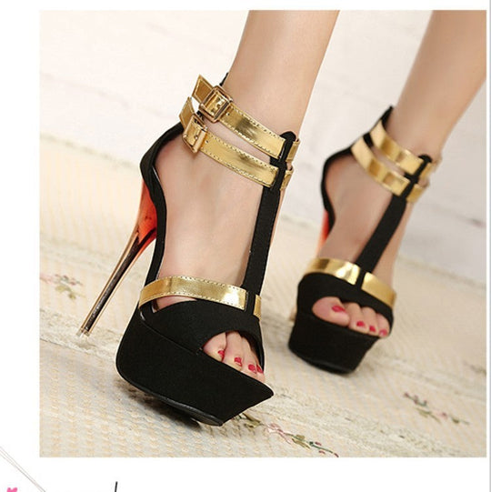 Women's platform high heel sandals Beauty hair & fashionfj