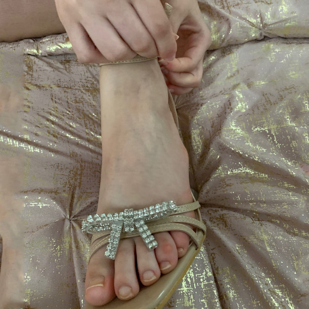 Rhinestone Wineglass High Heel Sandals Beauty hair & fashionfj