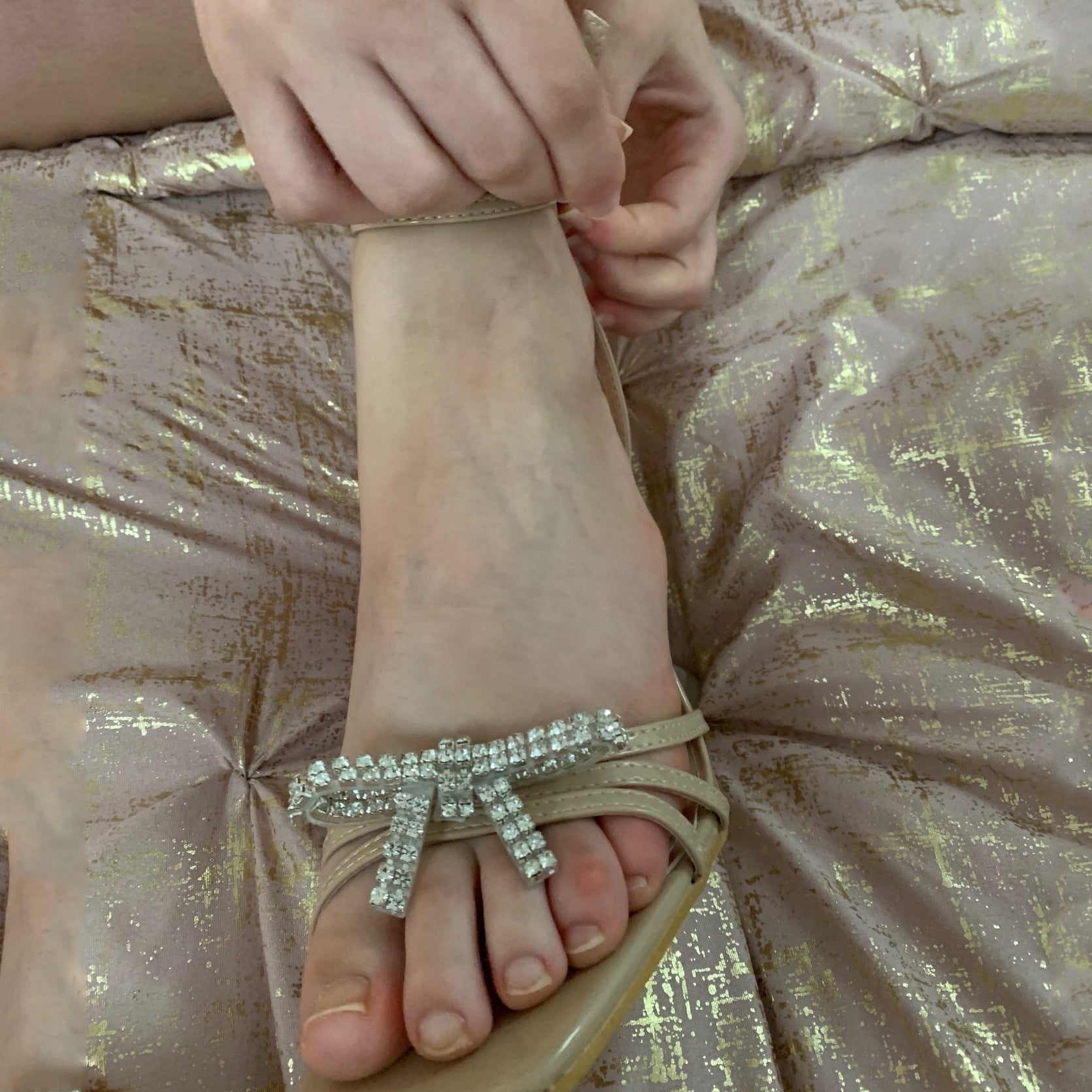 Rhinestone Wineglass High Heel Sandals Beauty hair & fashionfj