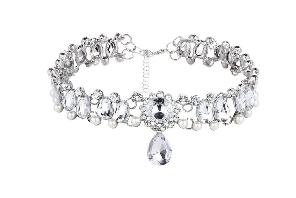 Ocean Goddess Crystal Choker Necklace Beauty hair & fashionfj
