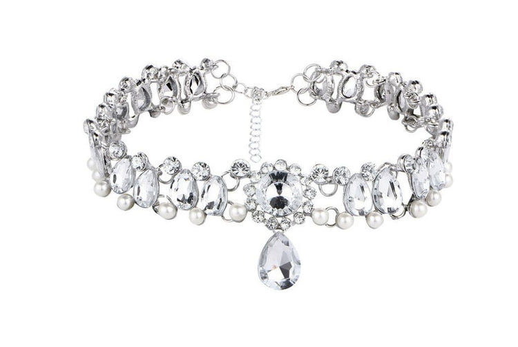 Ocean Goddess Crystal Choker Necklace Beauty hair & fashionfj