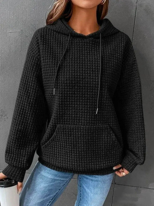 Women's Loose Casual Solid Color Long-sleeved Sweater Beauty hair & fashionfj