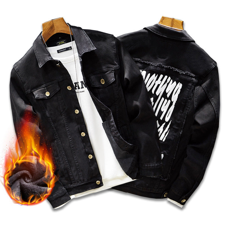 Thicken Men's Denim Jacket Men's Winter Warm Jacket Beauty hair & fashionfj
