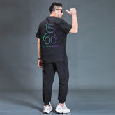 Oversized T-shirt And Trousers Two-piece Fat Casual Sports Suit Beauty hair & fashionfj