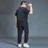 Oversized T-shirt And Trousers Two-piece Fat Casual Sports Suit Beauty hair & fashionfj