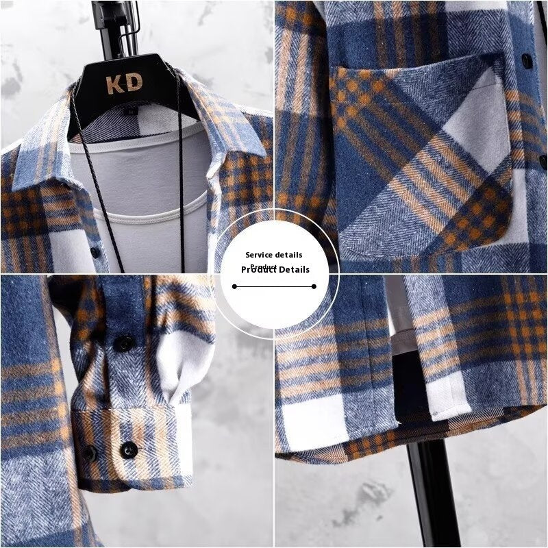 Handsome Lapels Shirt Coat Trendy Men Beauty hair & fashionfj