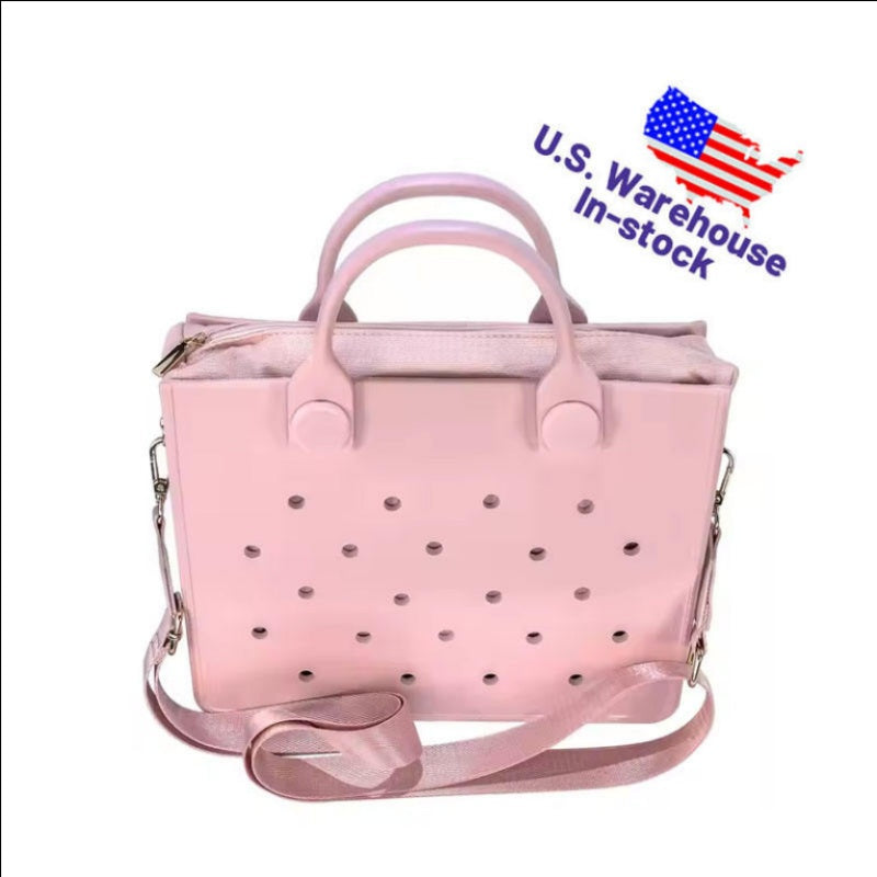 Waterproof EVA Handbag Punching Women's Tote Bags With Shoulder Strap For Women Hand Tote Bag Beach Bag Beauty hair & fashionfj