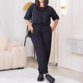 European And American Leisure Loose Fashion Ladies Two-piece Set Beauty hair & fashionfj