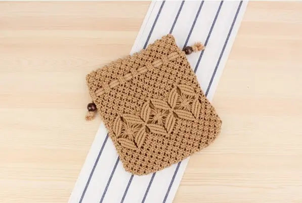 Knitted Tassel Bag Beach Women Bag woven Bag Beauty hair & fashionfj