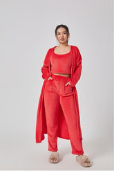 Cozy Pajama Set, 3 Piece Lounge Set, Cute Loungewear, Warm Suit Sets, Matching Set, Lounge Set, 3 Piece Pant Sets, Women Winter Dress Beauty hair & fashionfj