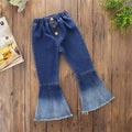 Children Fashion Jeans With Color Matching Horn Beauty hair & fashionfj
