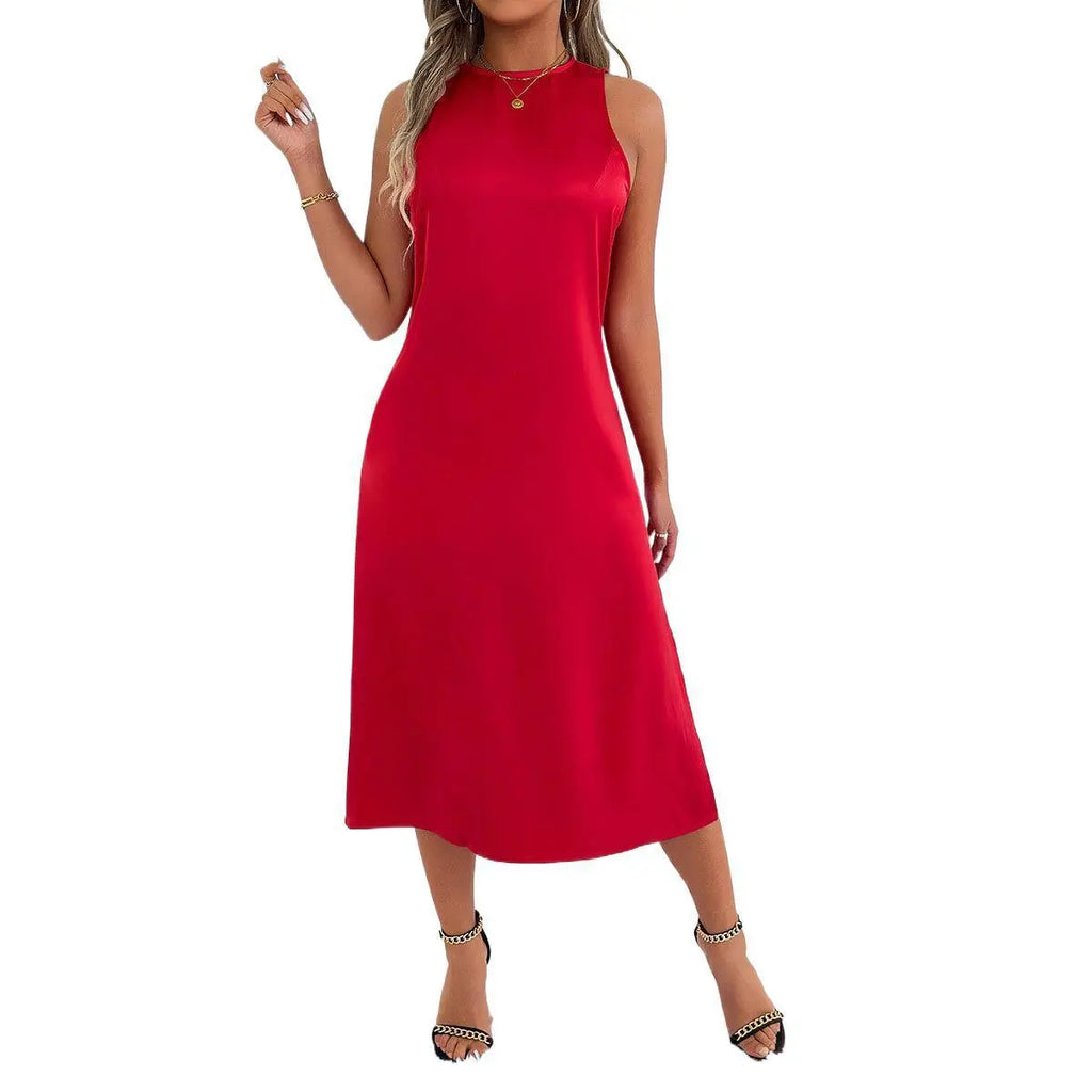 Satin Pure Color For Women Dress Beauty hair & fashionfj