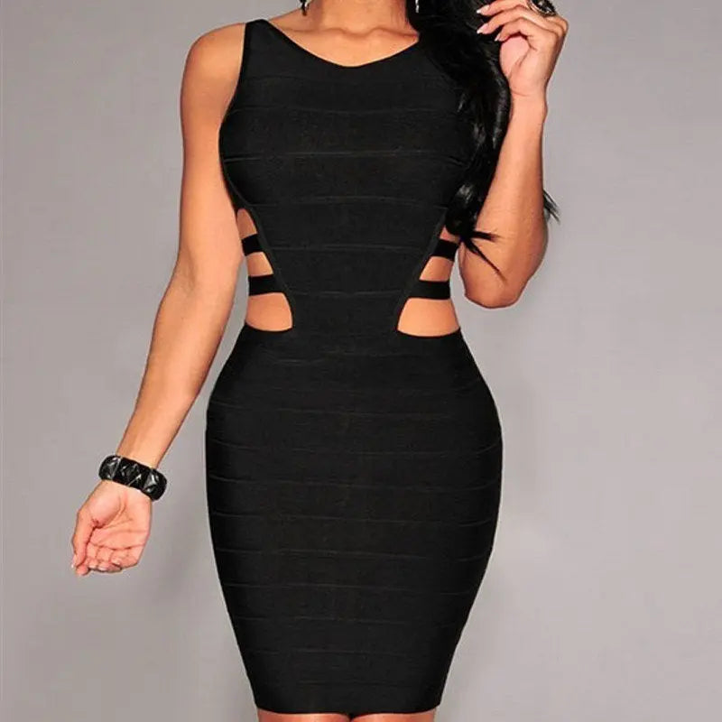 New Bandage Dresses For Women Black Sexy Sleeveless Ladies Beauty hair & fashionfj