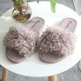 2021 New Style Slippers female hair slippers fashion outside wear Maomao shoes ladies hair cool slippers wholesale Beauty hair & fashionfj