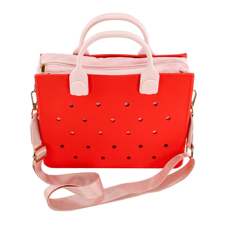 Waterproof EVA Handbag Punching Women's Tote Bags With Shoulder Strap For Women Hand Tote Bag Beach Bag Beauty hair & fashionfj