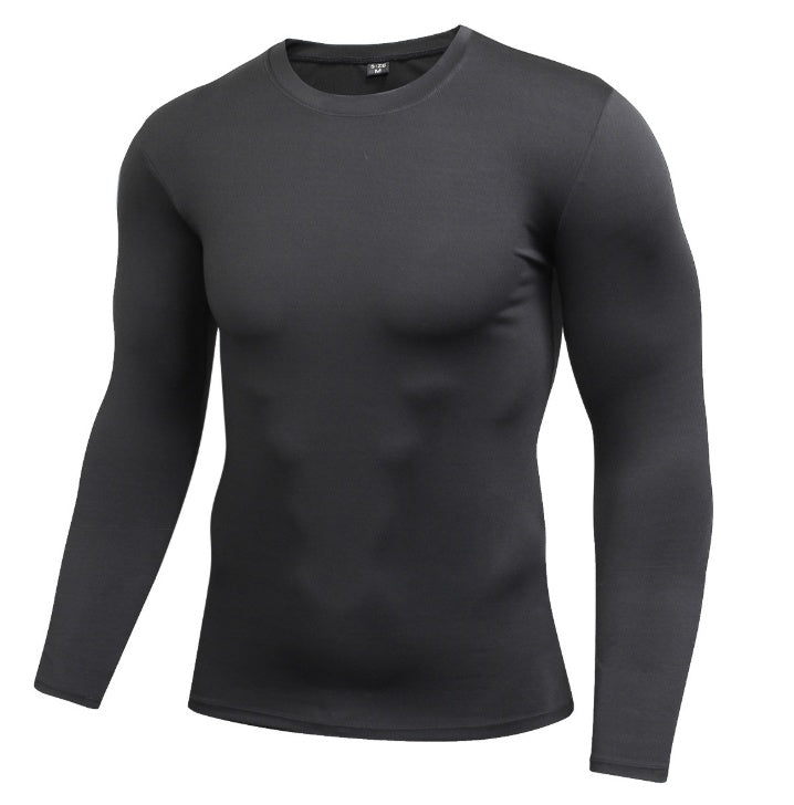 Men's Blank Long Sleeve Compression Top Beauty hair & fashionfj