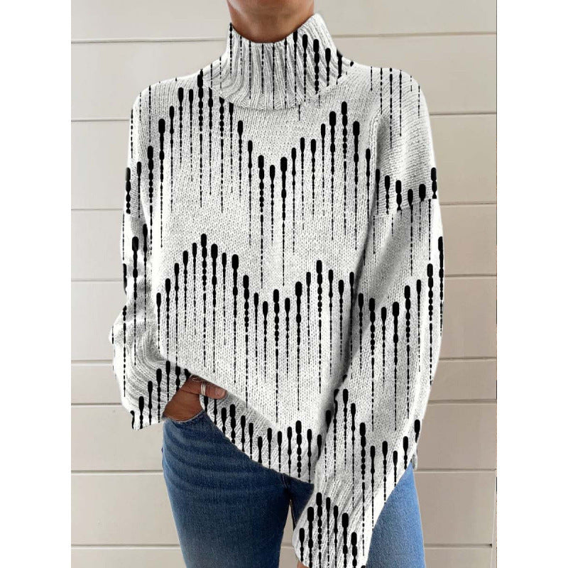 New Christmas Abstract Printing Casual Top