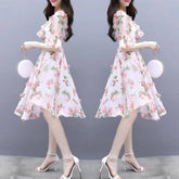 Summer Fairy Skirt, Summer Thin, Printed Chiffon Skirt, Waist, Super Fairy, Gentle Wind Beauty hair & fashionfj
