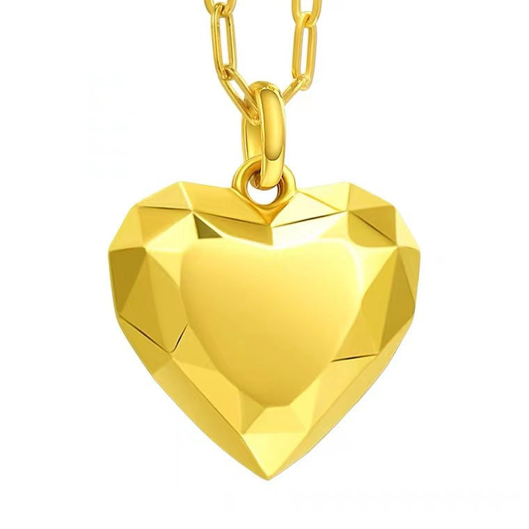 18K Gold Cut Love Gold Pendant Versatile Beauty hair & fashionfj