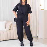 European And American Leisure Loose Fashion Ladies Two-piece Set Beauty hair & fashionfj