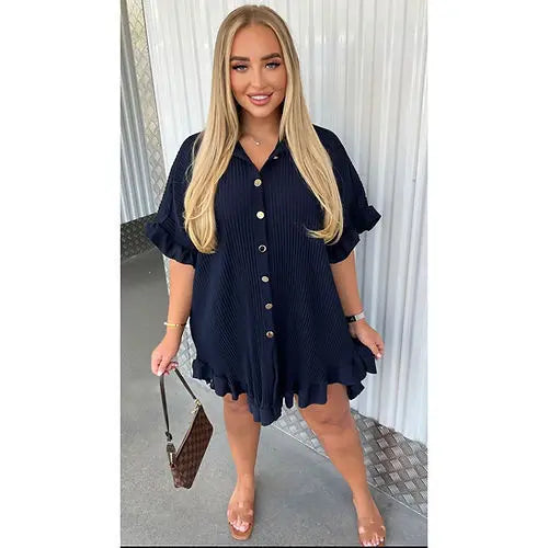 Ladies Pleated Dress Beauty hair & fashionfj