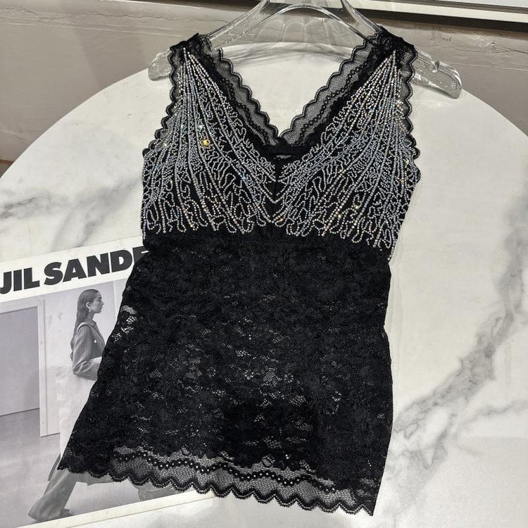 Rhinestone Rhinestones Lace Gouhua Chest Cushion Beauty hair & fashionfj