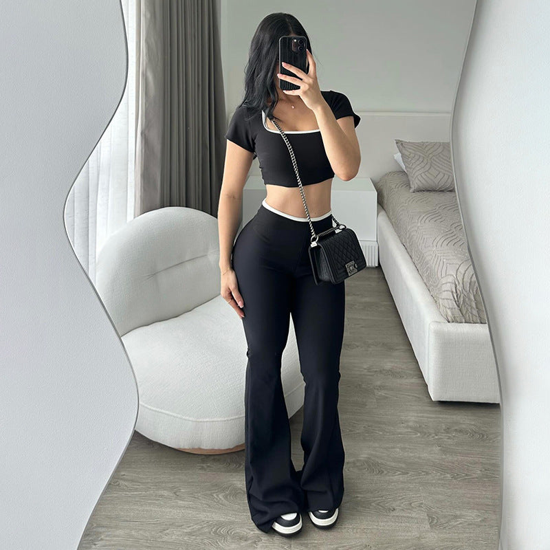Comfortable Low Waist Elastic Navel Slightly Pull Slimming Suit Beauty hair & fashionfj