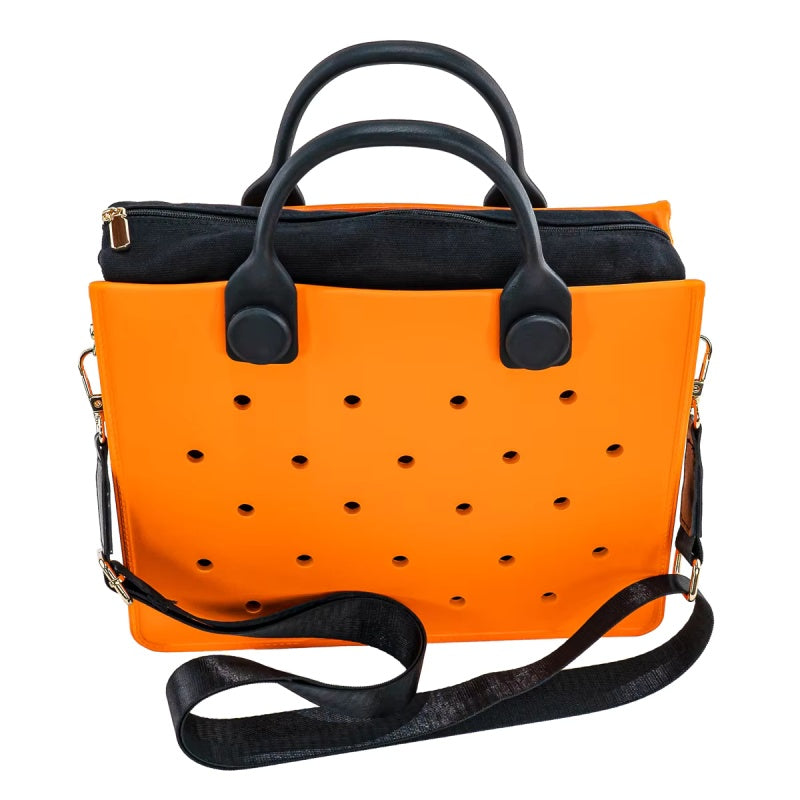 Waterproof EVA Handbag Punching Women's Tote Bags With Shoulder Strap For Women Hand Tote Bag Beach Bag Beauty hair & fashionfj