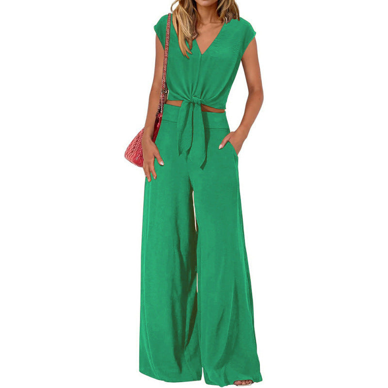 Fashion Casual Top Loose Two-piece Suit Beauty hair & fashionfj