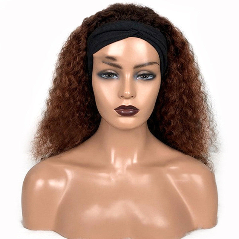 Human Hair Jerry Curly Headband Wigs Beauty hair & fashionfj