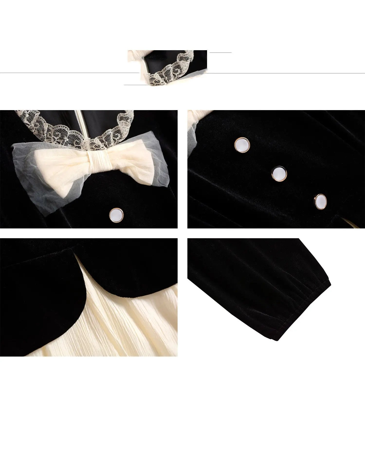 Velvet Fake Two-piece Dress Beauty hair & fashionfj