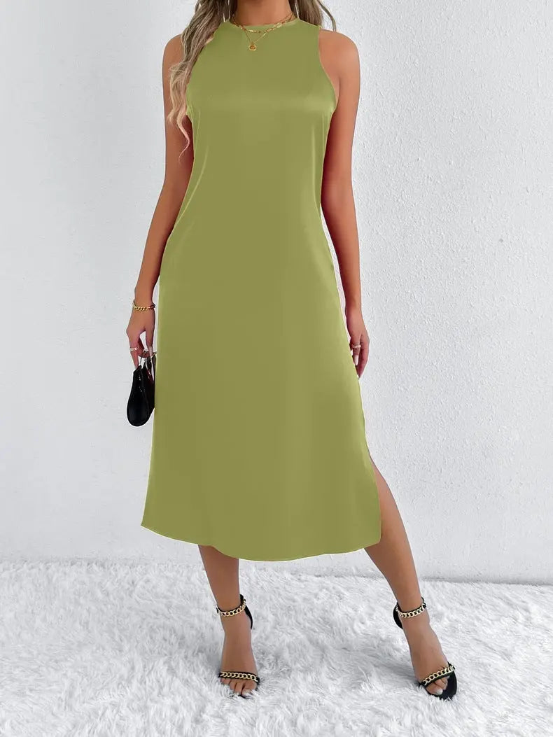 Satin Pure Color For Women Dress Beauty hair & fashionfj