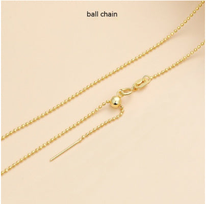 18K Gold Necklace Women's 925 Sterling Silver Gold Plated Chain Beauty hair & fashionfj