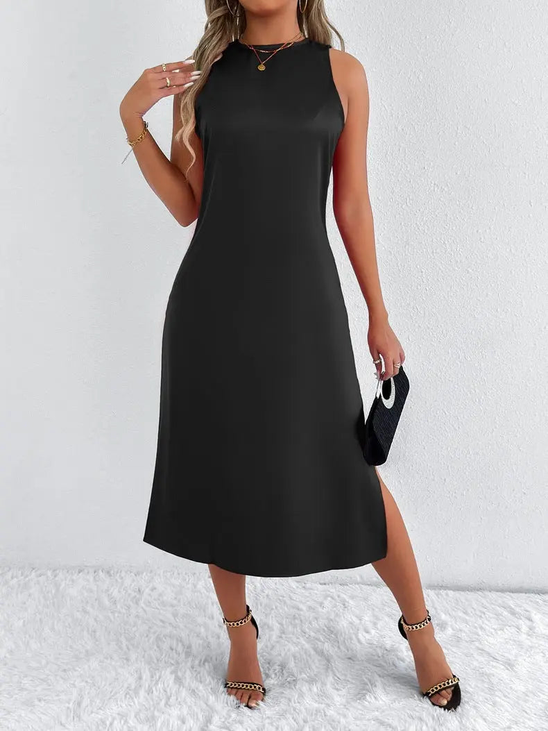 Satin Pure Color For Women Dress Beauty hair & fashionfj