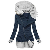 Hooded Long Sleeve Pocket Zip Sweatshirt Beauty hair & fashionfj