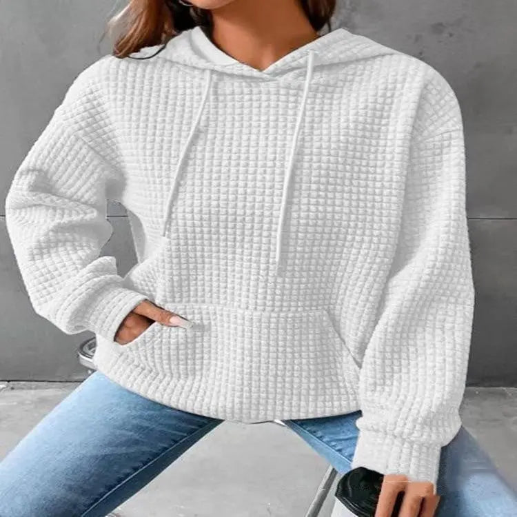 Women's Loose Casual Solid Color Long-sleeved Sweater Beauty hair & fashionfj
