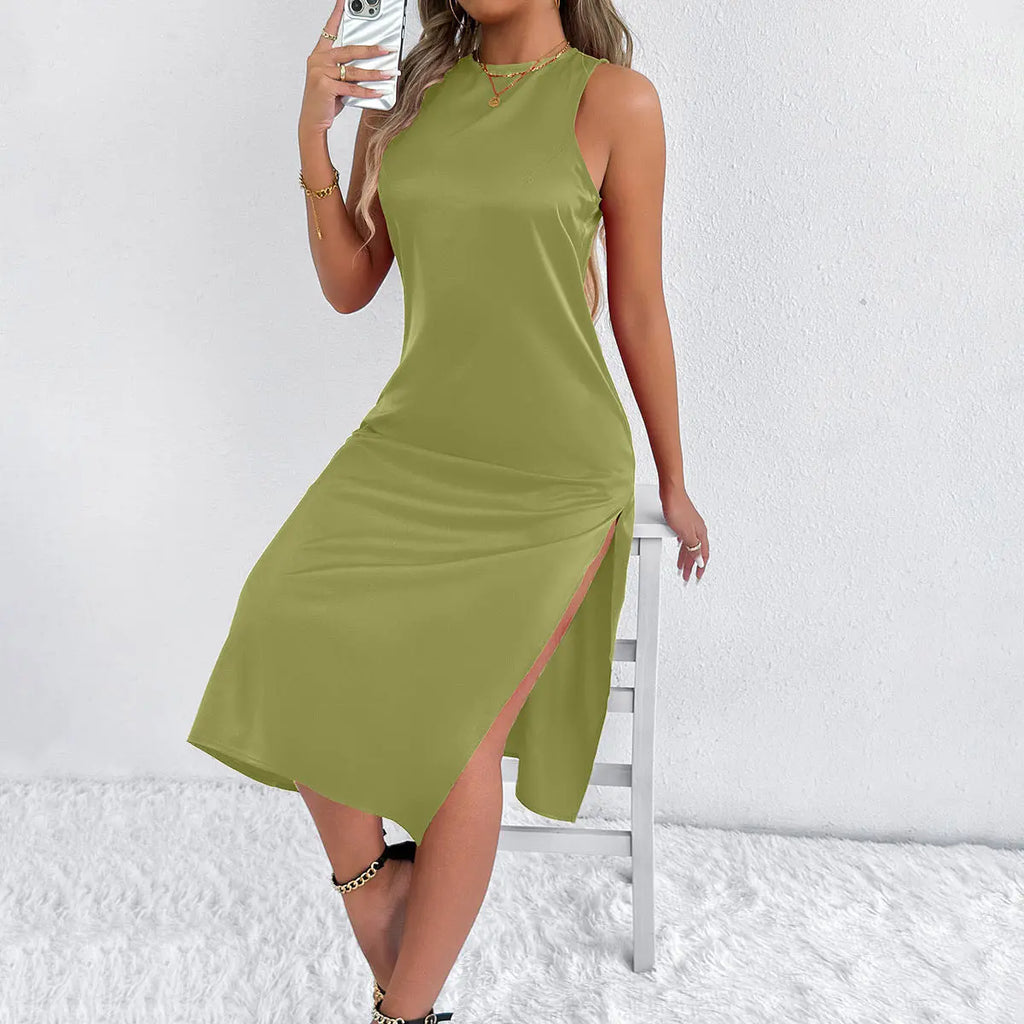 Satin Pure Color For Women Dress Beauty hair & fashionfj