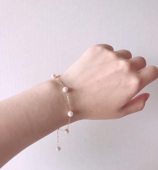 18k Gold Bead Bracelet Beauty hair & fashionfj