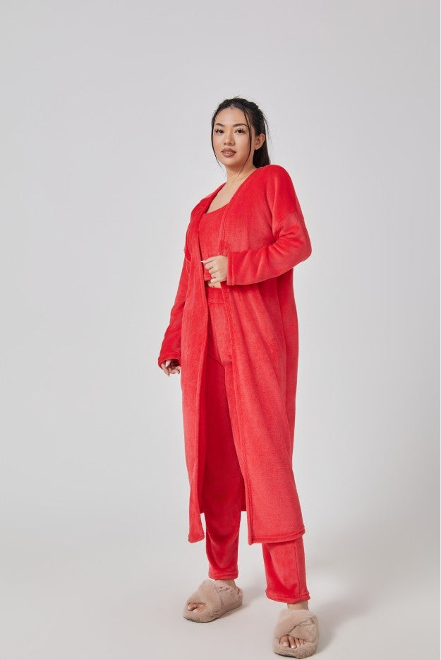 Cozy Pajama Set, 3 Piece Lounge Set, Cute Loungewear, Warm Suit Sets, Matching Set, Lounge Set, 3 Piece Pant Sets, Women Winter Dress Beauty hair & fashionfj